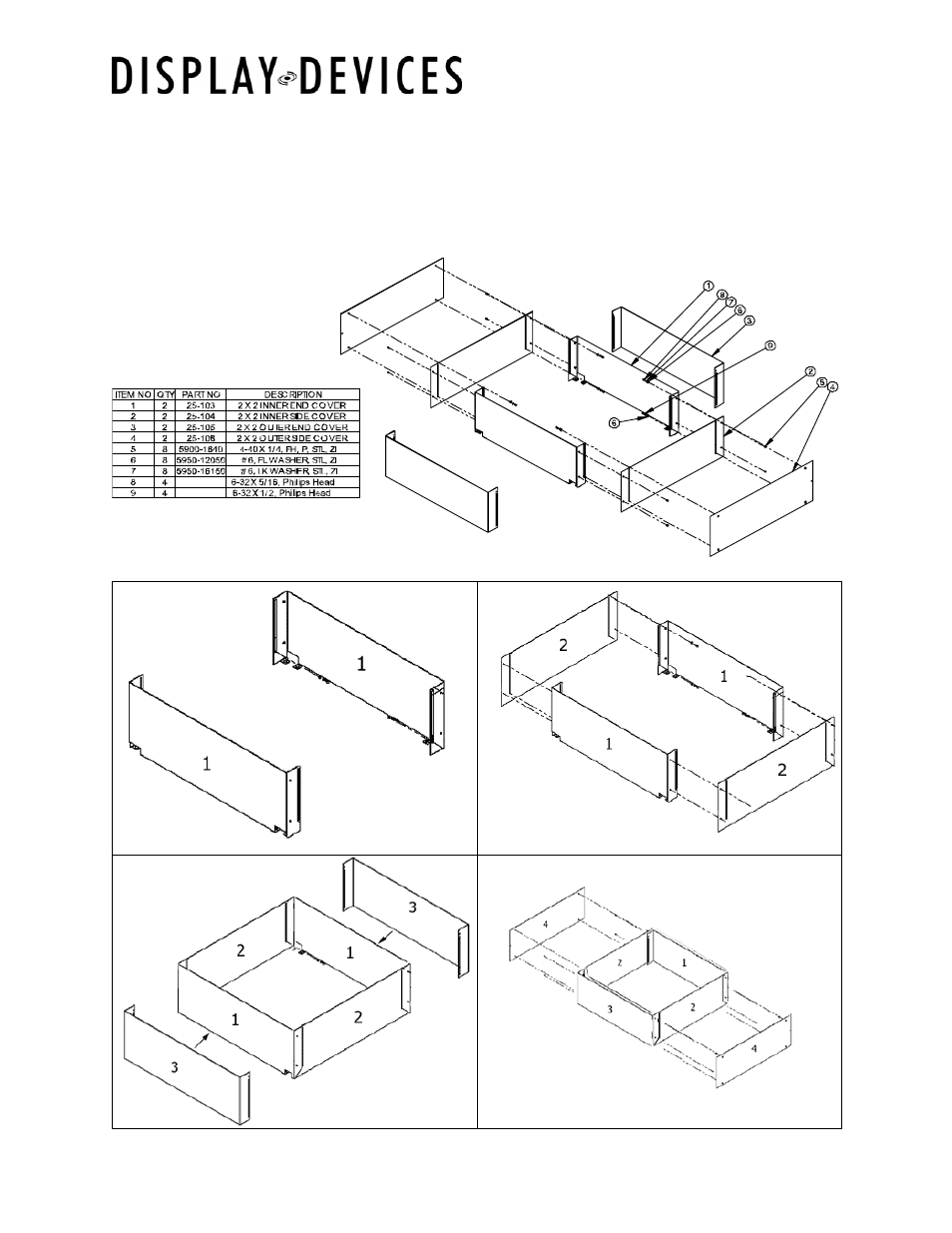 Physical installation | Display Devices Lifts up up 35 lbs User Manual | Page 6 / 32
