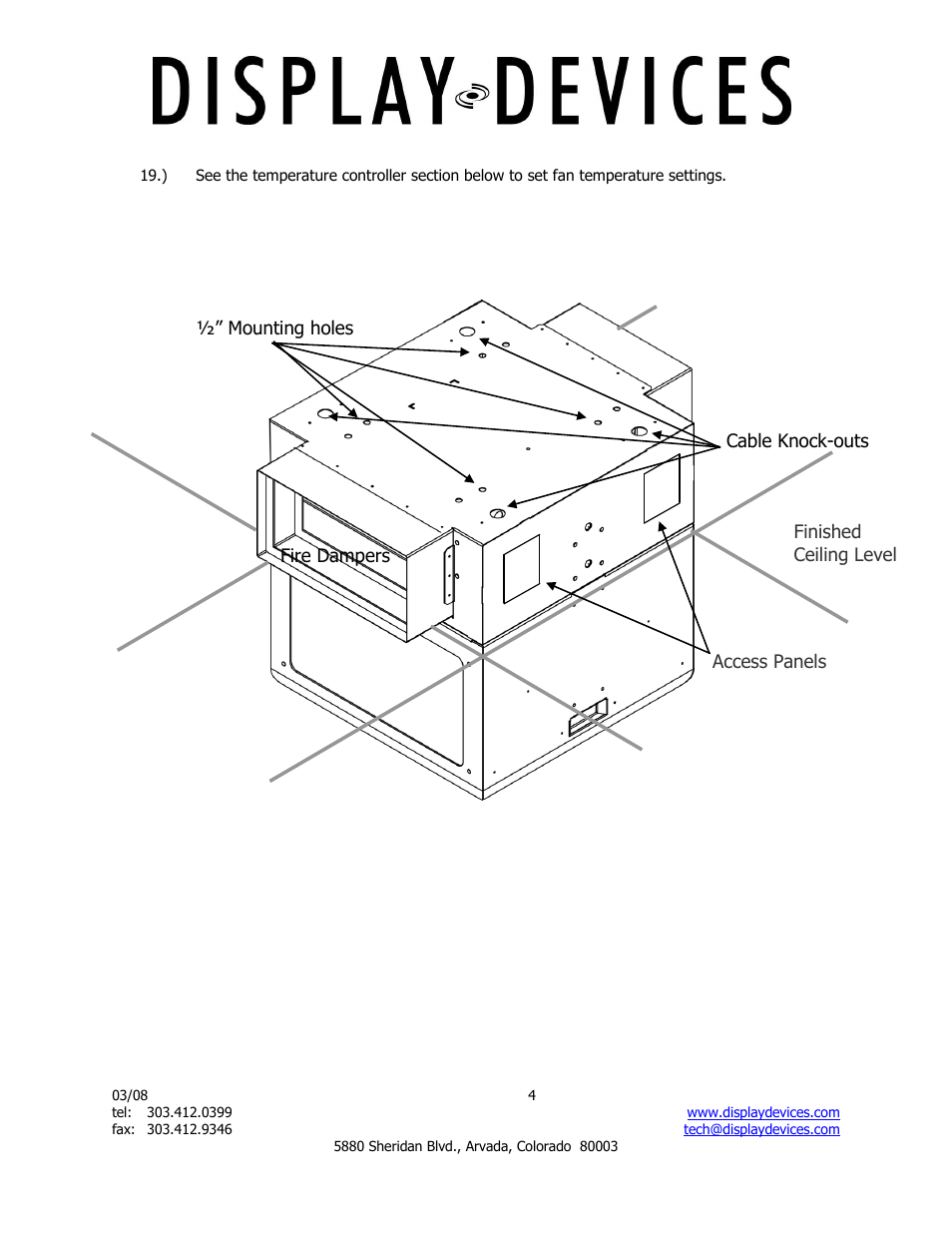 Display Devices SE-BXL Series Projector Sound Enclosure User Manual | Page 4 / 8