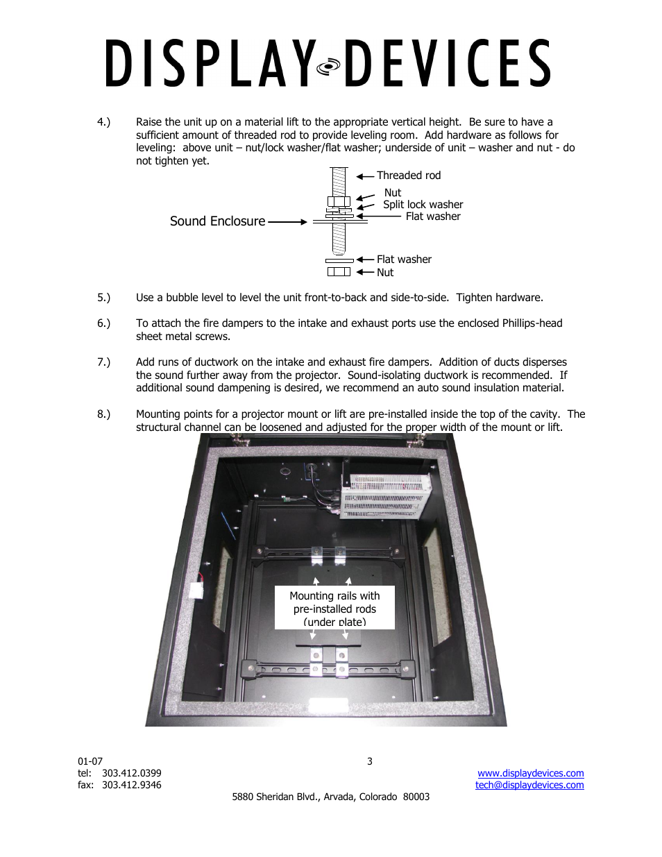 Display Devices SE-B6-10 Soffit Series User Manual | Page 3 / 8