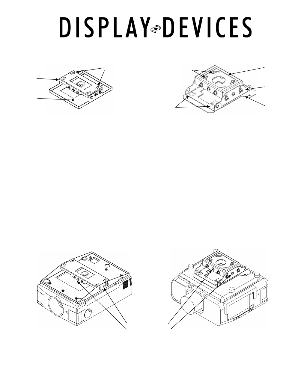 Display Devices Heavy Duty Projector Mount User Manual | 2 pages