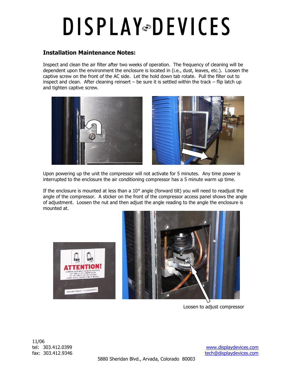 Display Devices Outdoor Enclosures User Manual | Page 3 / 3