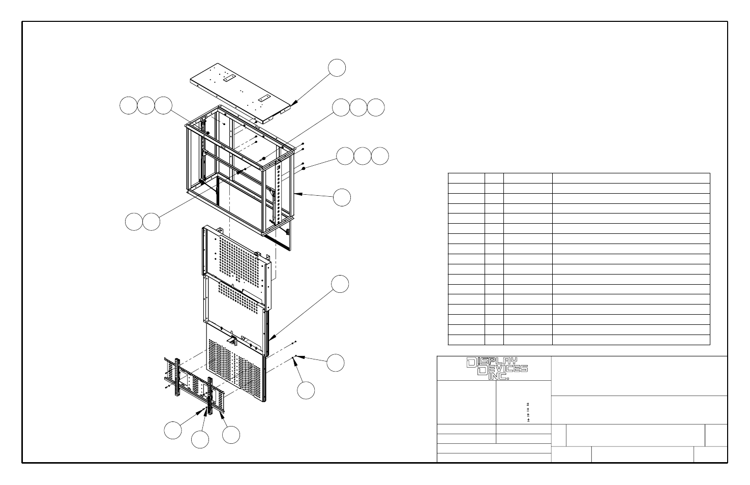 Display devices, inc, Pl3042, 001 d | Display Devices PL-3000 Series Flat Screen Lifts Ceiling User Manual | Page 6 / 6