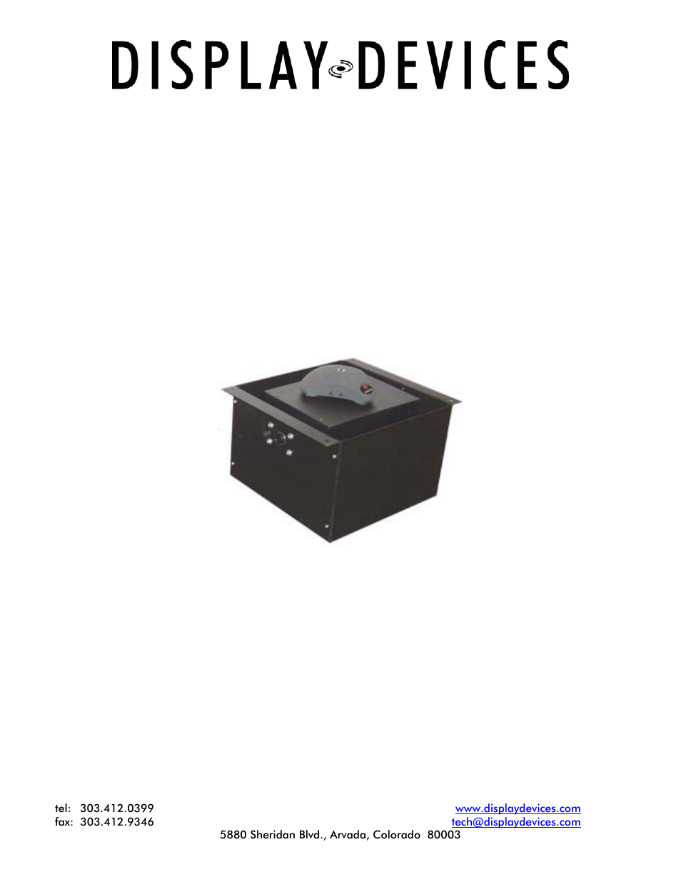 Display Devices MFD-50 Microphone Table Lift User Manual | 5 pages