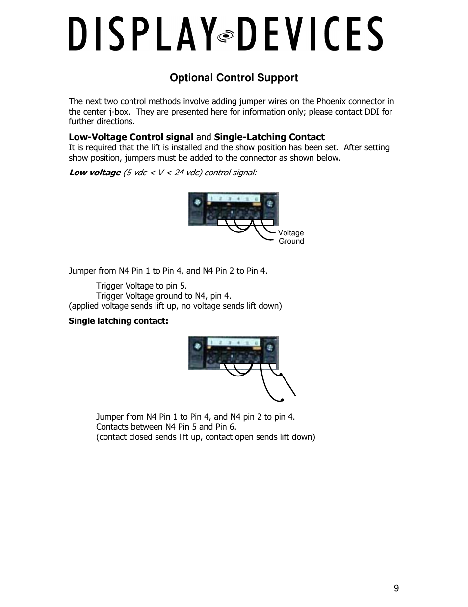 Display Devices ML-2011 Microphone Lifts User Manual | Page 9 / 9