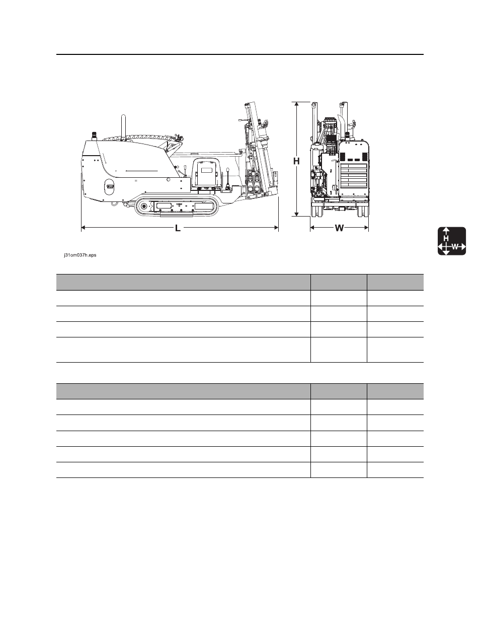 Specifications, Jt5 operator’s manual | Ditch Witch JT5 User Manual | Page 152 / 161