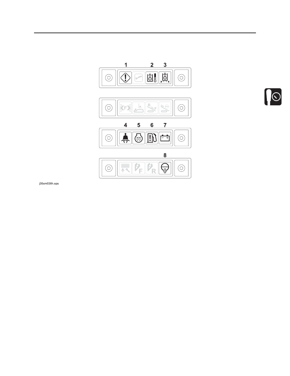 Instrument cluster, Unit status indicators | Ditch Witch JT1220 User Manual | Page 34 / 201