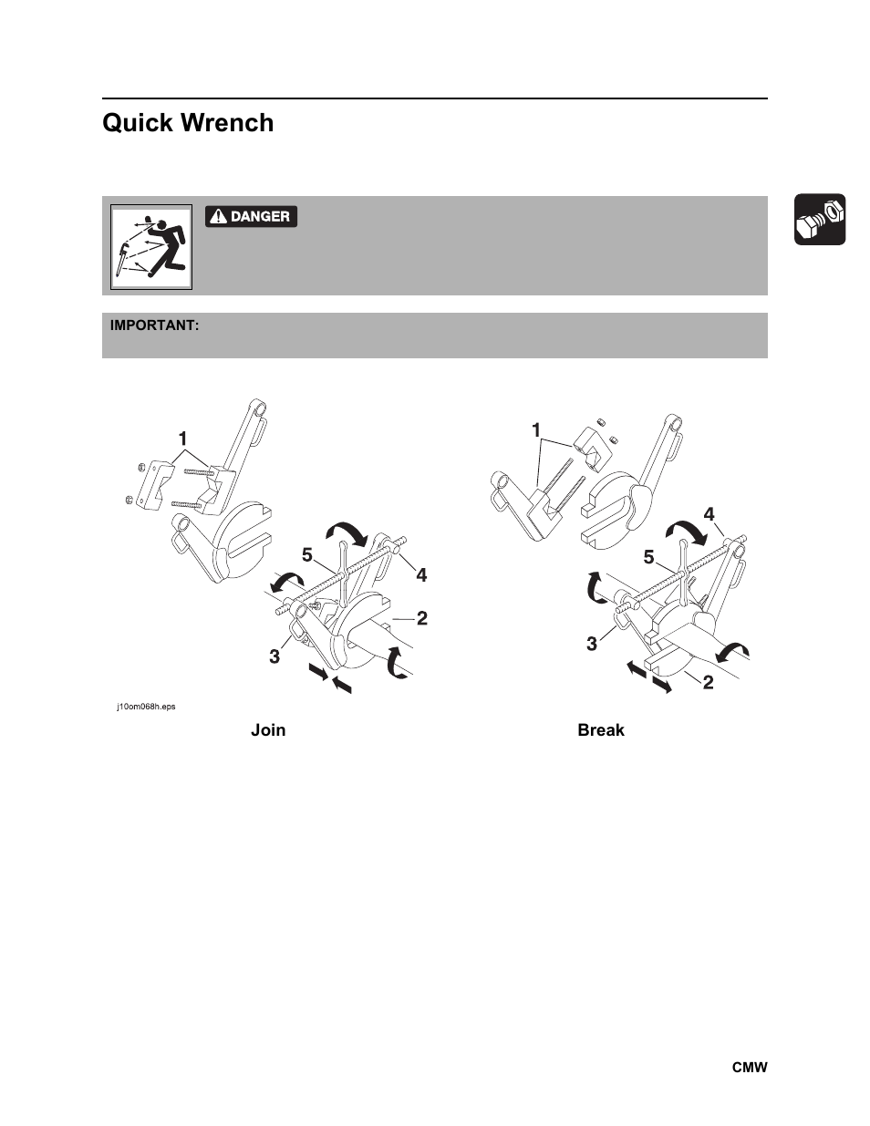 Quick wrench | Ditch Witch JT2020 User Manual | Page 136 / 203