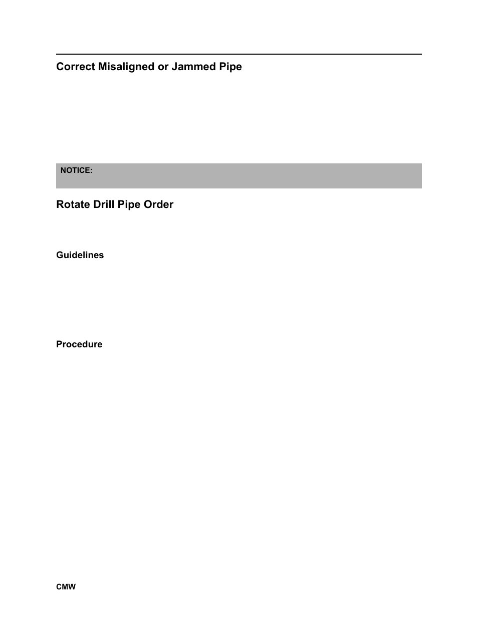 Correct misaligned or jammed pipe, Rotate drill pipe order | Ditch Witch JT2020 User Manual | Page 143 / 203