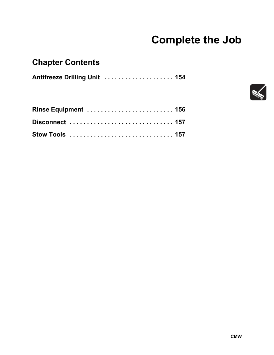 Complete the job, Chapter contents | Ditch Witch JT2020 User Manual | Page 154 / 203