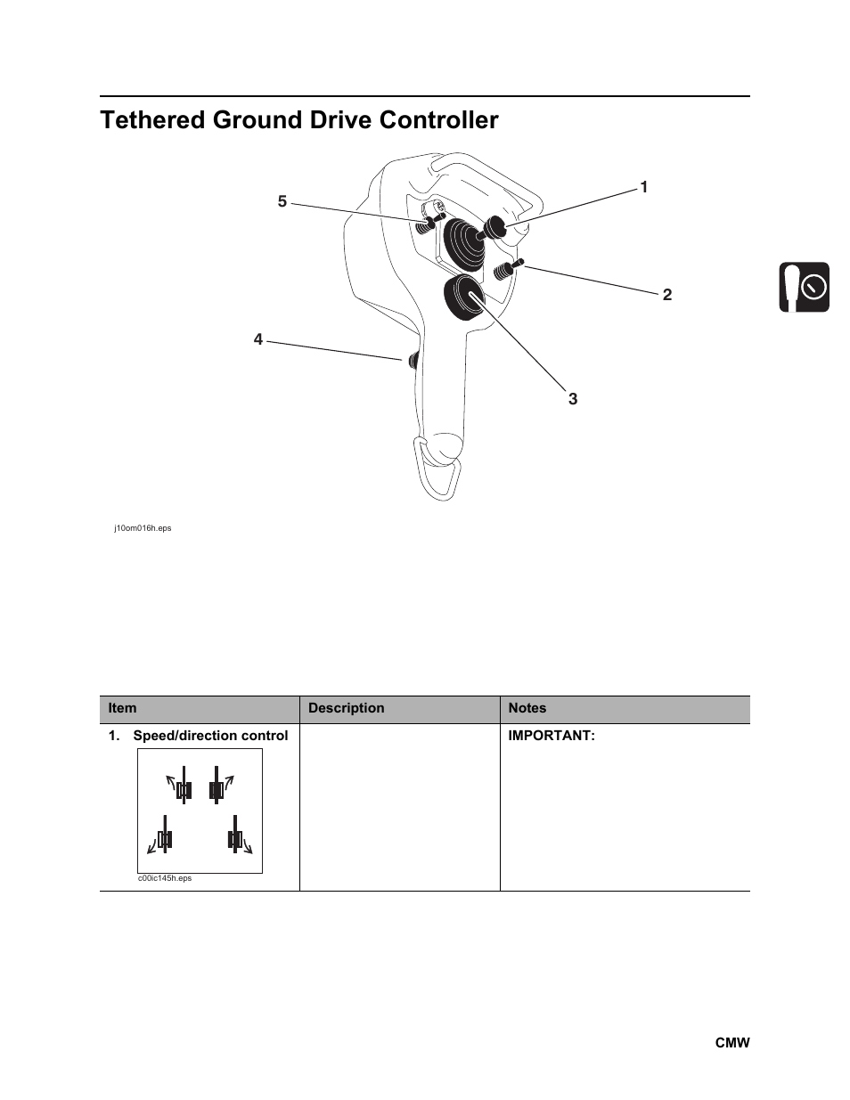 Tethered ground drive controller | Ditch Witch JT2020 User Manual | Page 26 / 203