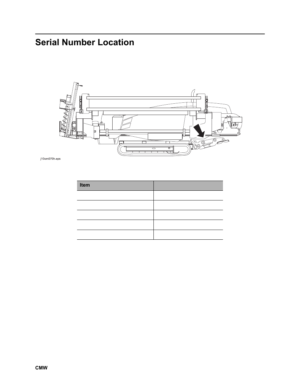 Serial number location | Ditch Witch JT2020 User Manual | Page 3 / 203
