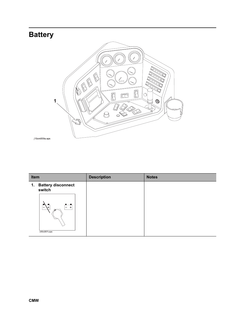 Battery | Ditch Witch JT2020 User Manual | Page 49 / 203