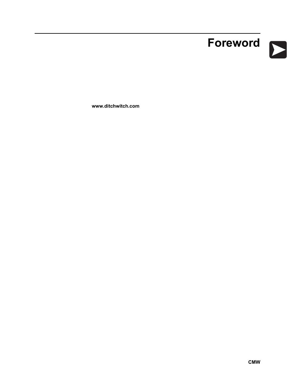 Foreword | Ditch Witch JT2020 User Manual | Page 8 / 203