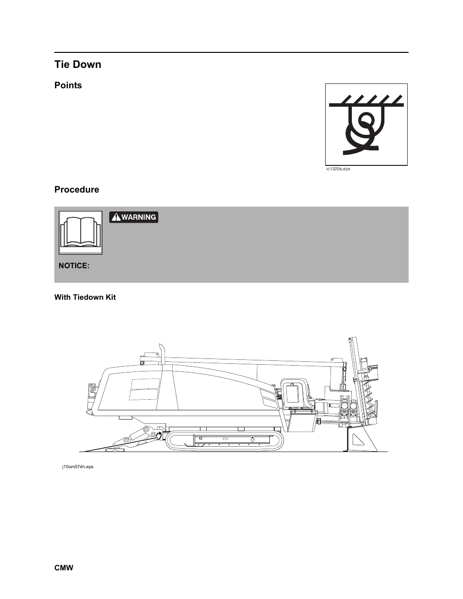 Tie down | Ditch Witch JT2020 User Manual | Page 87 / 203