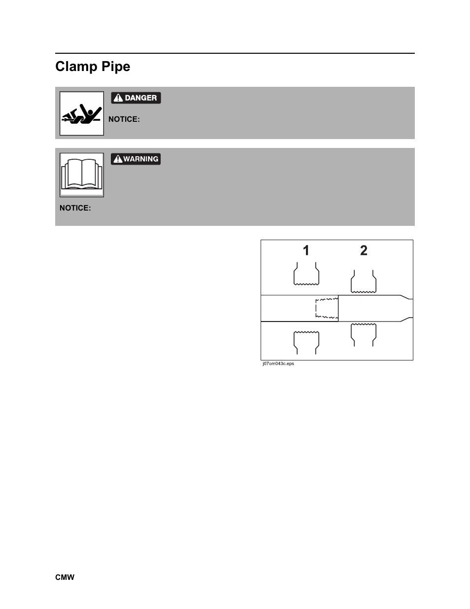 Clamp pipe | Ditch Witch JT2020 User Manual | Page 97 / 203