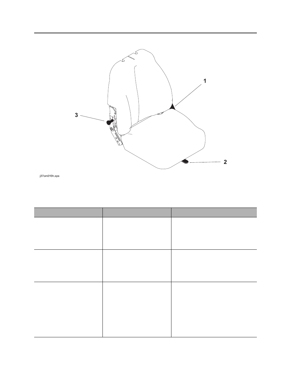 Seat, Jt25 operator’s manual | Ditch Witch JT25 User Manual | Page 43 / 203