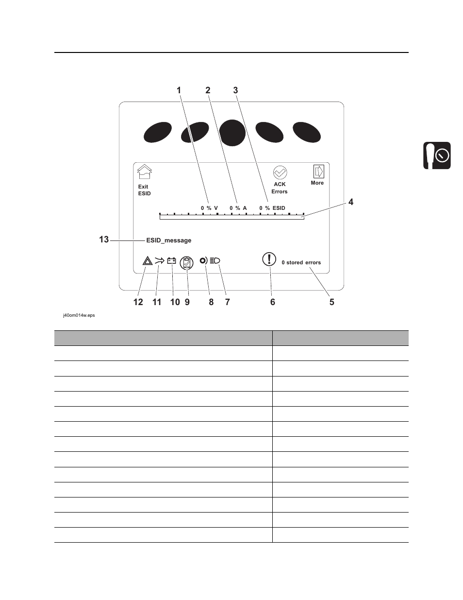 Esid application display, Jt60/jt60 all terrain operator’s manual | Ditch Witch JT60AT User Manual | Page 31 / 218