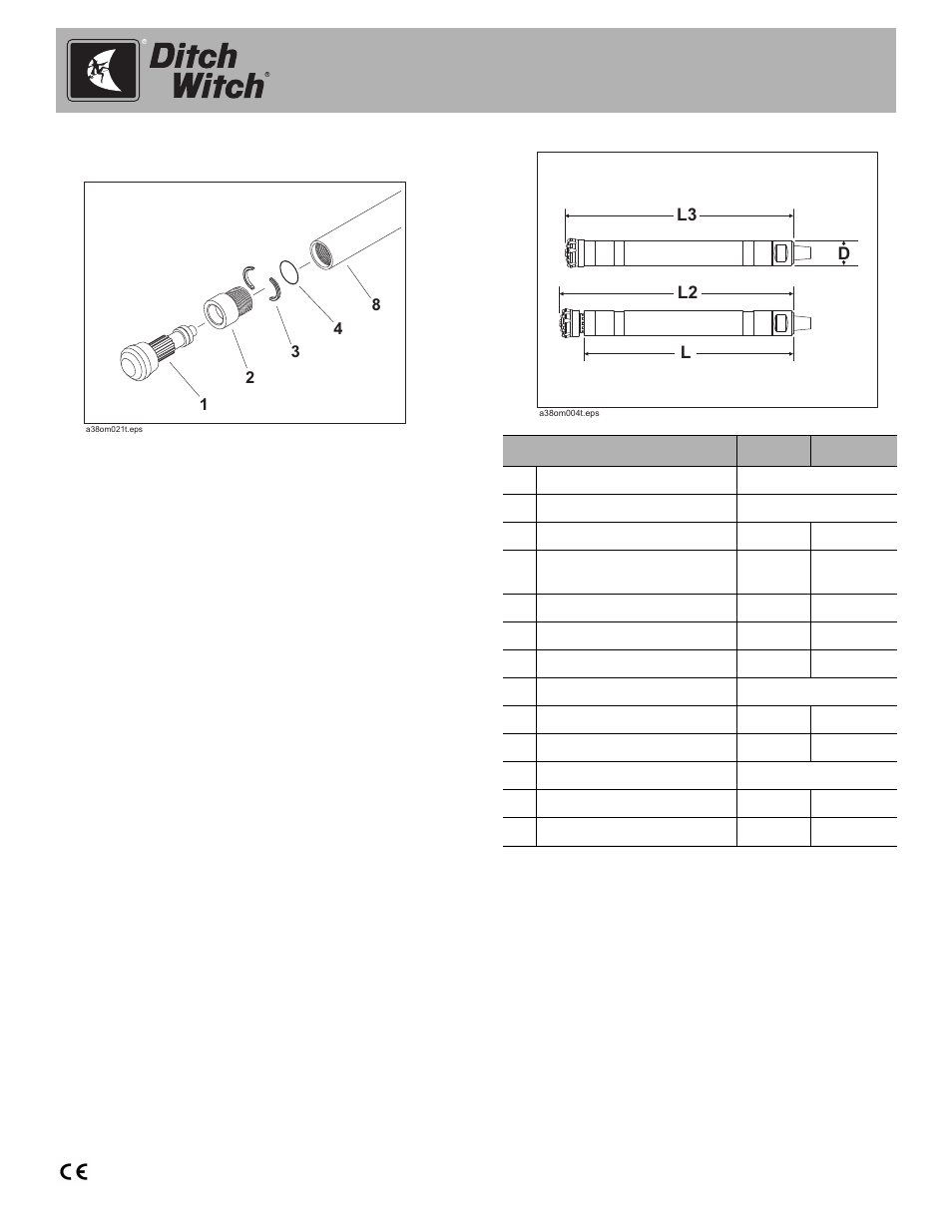 As needed, Specifications | Ditch Witch AT Air Hammer User Manual | Page 10 / 11