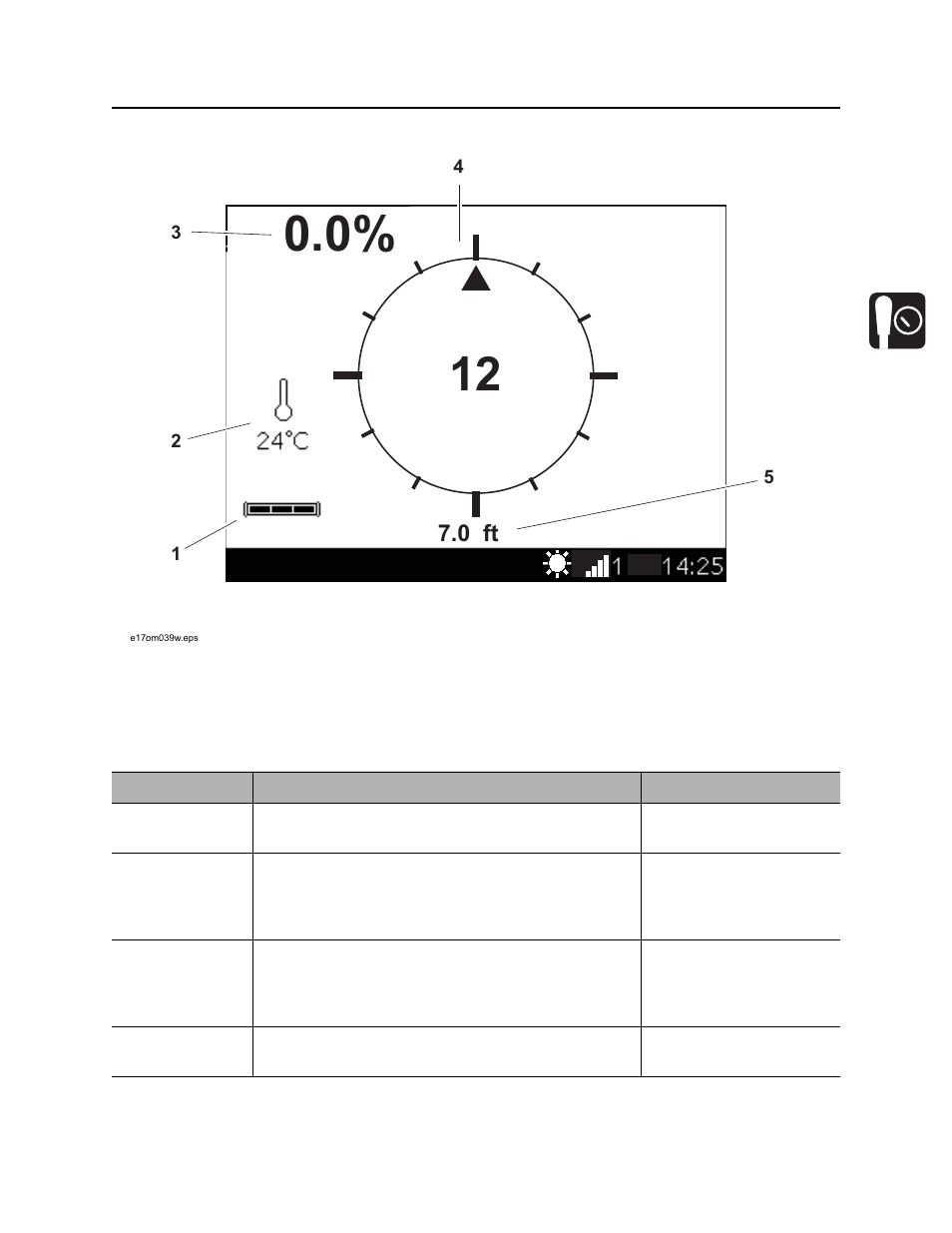 Beacon status icons, 0 ft, Tk series guidance system operator’s manual | Ditch Witch TK Series Manual User Manual | Page 26 / 61