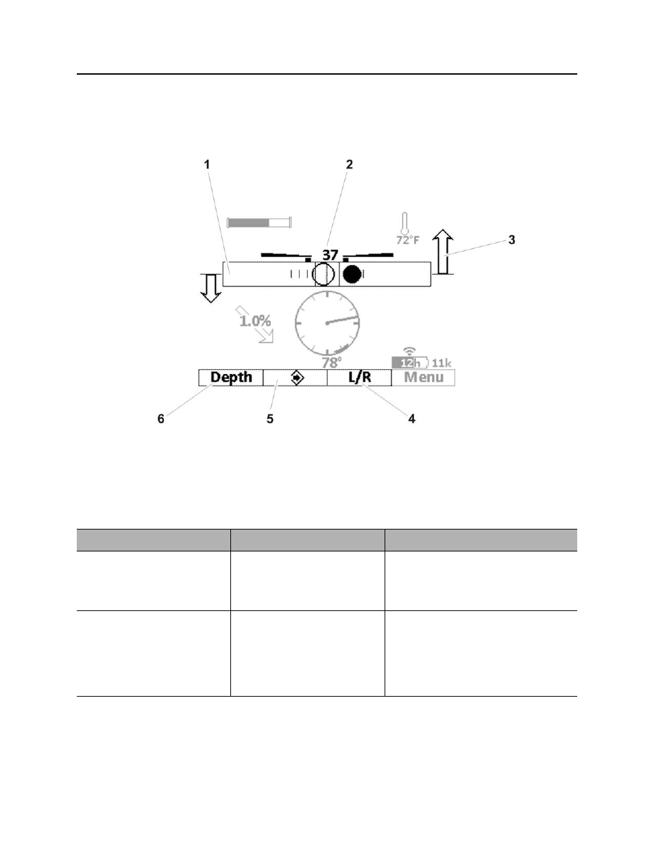 Walkover location mode, Locate screen, 8500 tracking system operator’s manual | Ditch Witch 8500 User Manual | Page 37 / 77