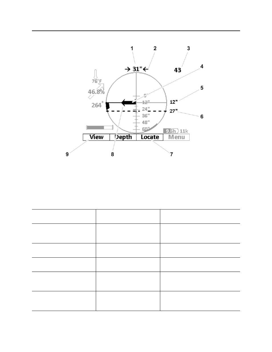 Beacon view screen, 8500 tracking system operator’s manual | Ditch Witch 8500 User Manual | Page 45 / 77