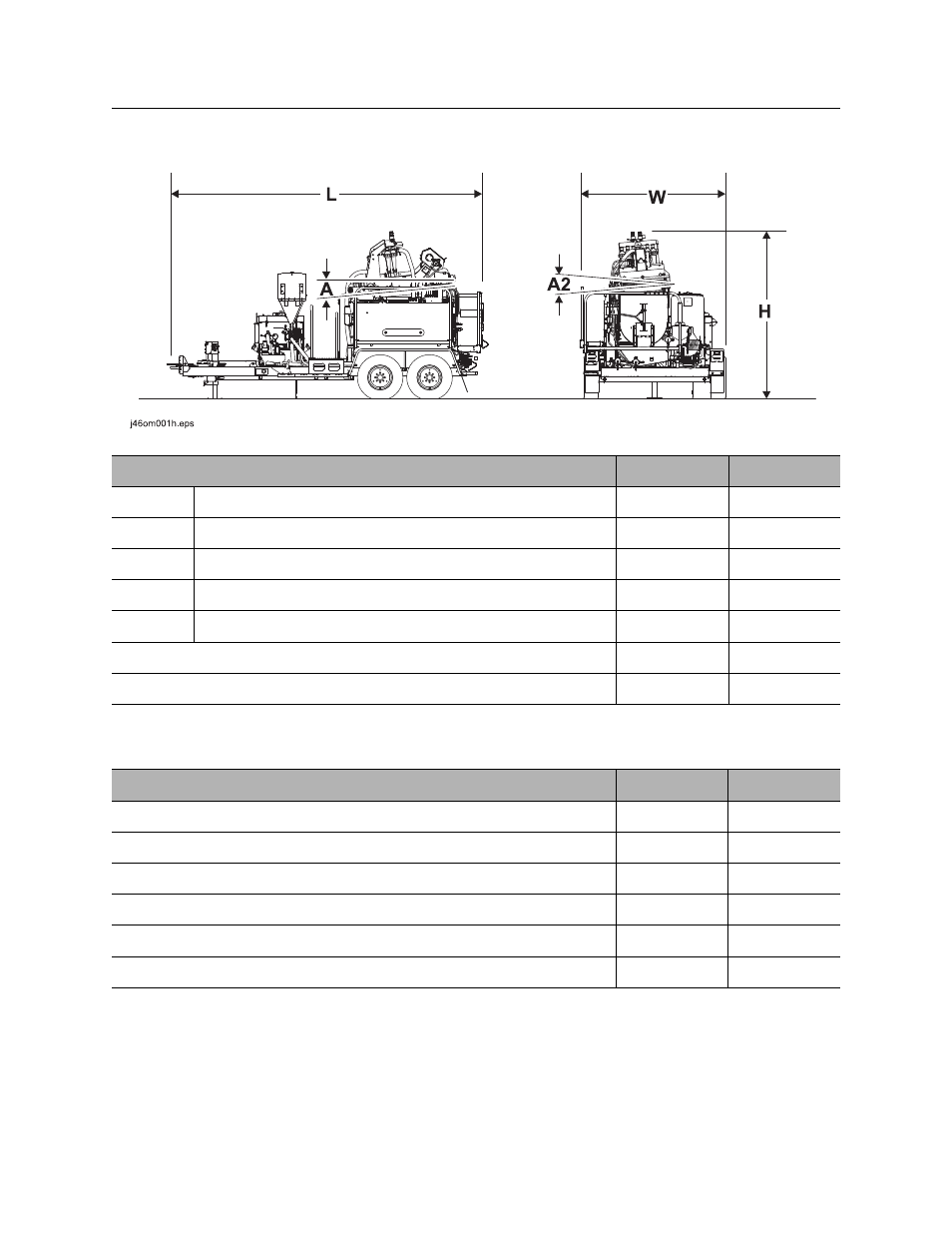 Specifications, Mr90 operator’s manual | Ditch Witch MR90 User Manual | Page 104 / 121