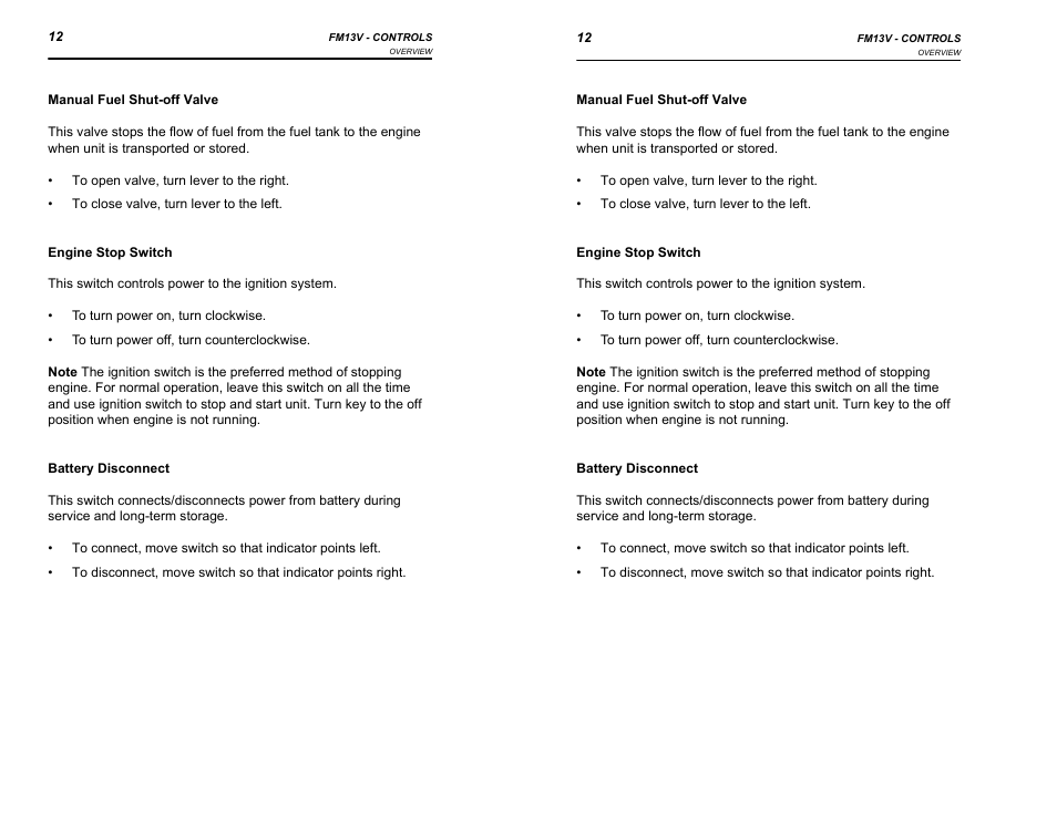 Ditch Witch FM13V User Manual | Page 12 / 46