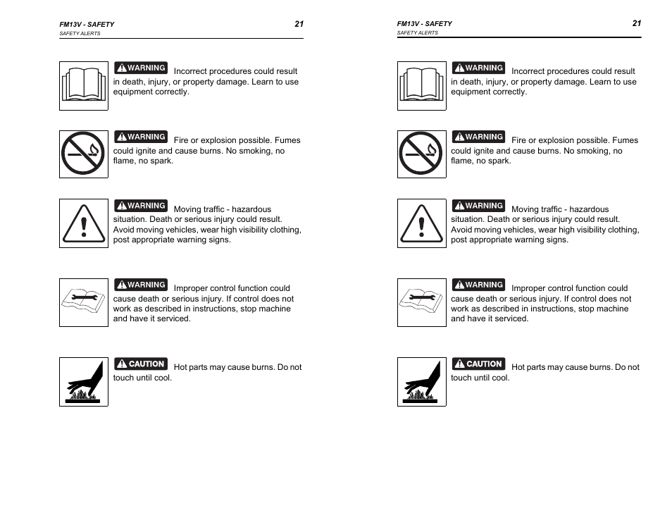 Ditch Witch FM13V User Manual | Page 21 / 46