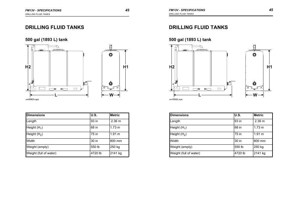 Drilling fluid tanks | Ditch Witch FM13V User Manual | Page 45 / 46