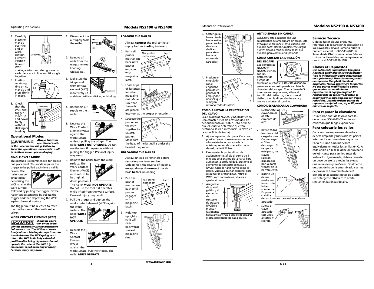 Campbell Hausfeld NS2190 User Manual | Page 4 / 12