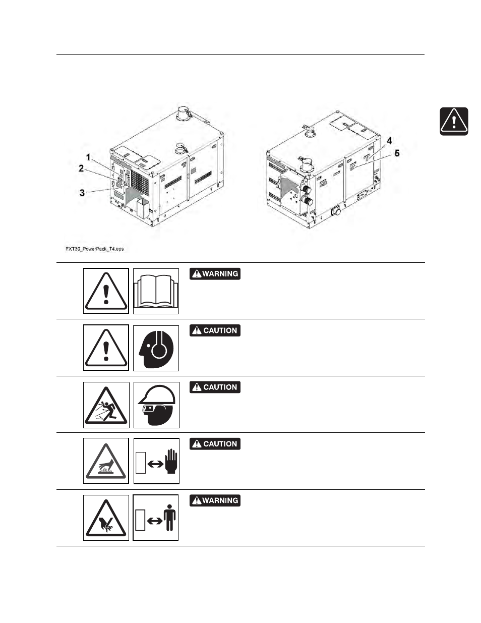 Fxt30t4 machine safety alerts, Power unit, Fx30/fxt30 operator’s manual | Ditch Witch FXT30 User Manual | Page 24 / 149