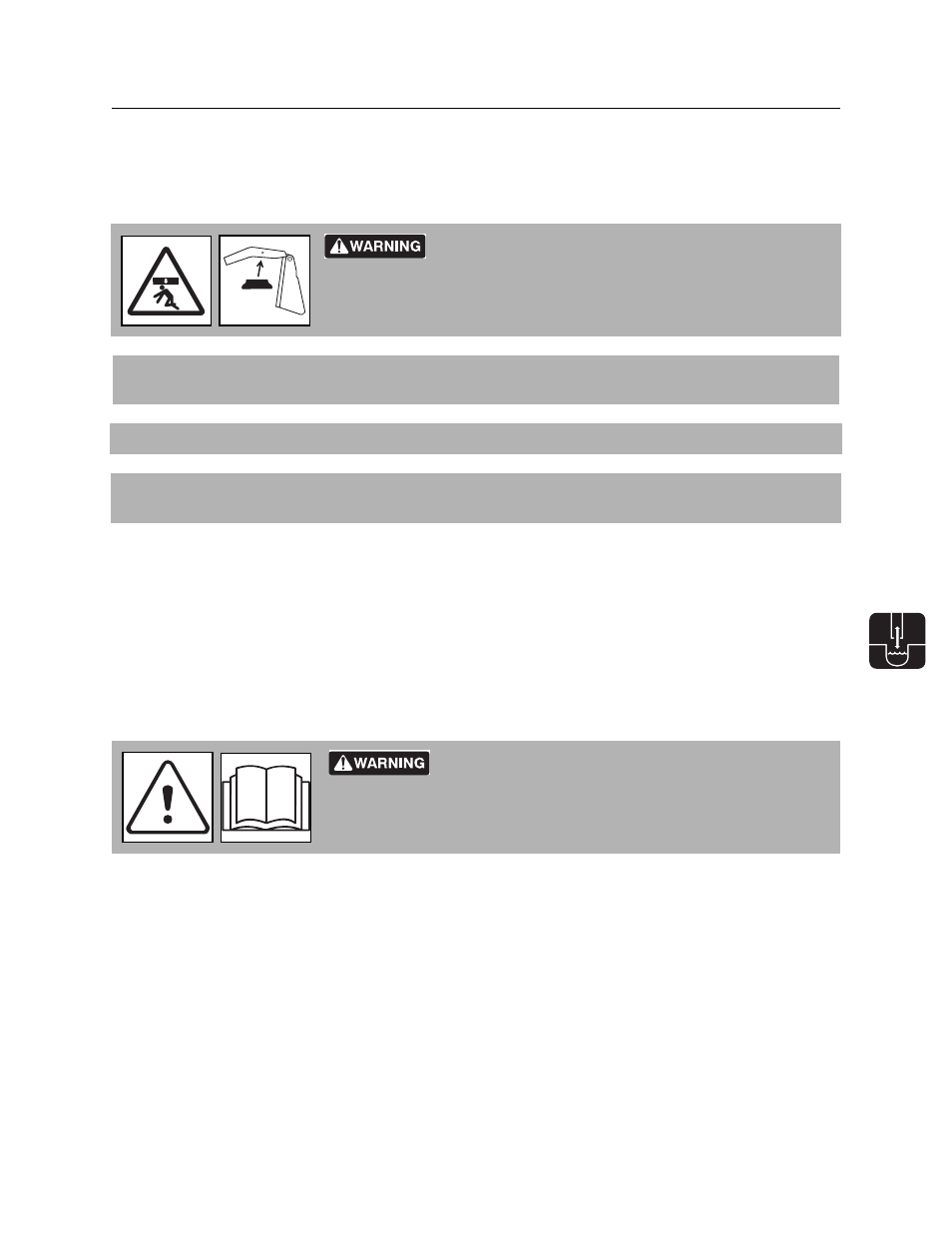 Open/close tank door, Open, Close | Fx30/fxt30 operator’s manual | Ditch Witch FXT30 User Manual | Page 74 / 149