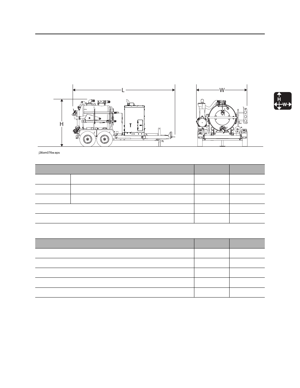 Specifications, Fx50 operator’s manual | Ditch Witch FXT50 User Manual | Page 116 / 141