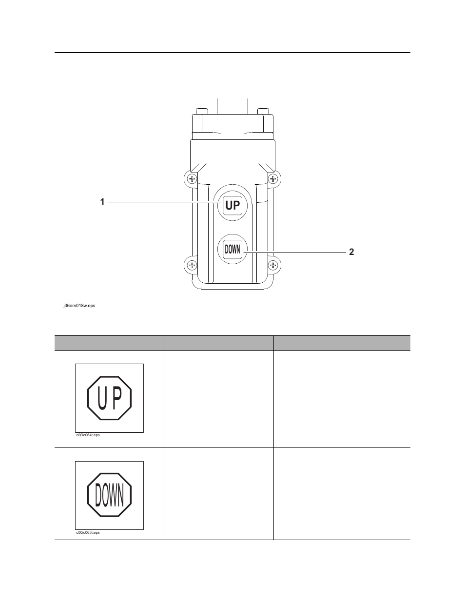 Tank, Tethered controller, Down | Up down | Ditch Witch FXT50 User Manual | Page 31 / 141