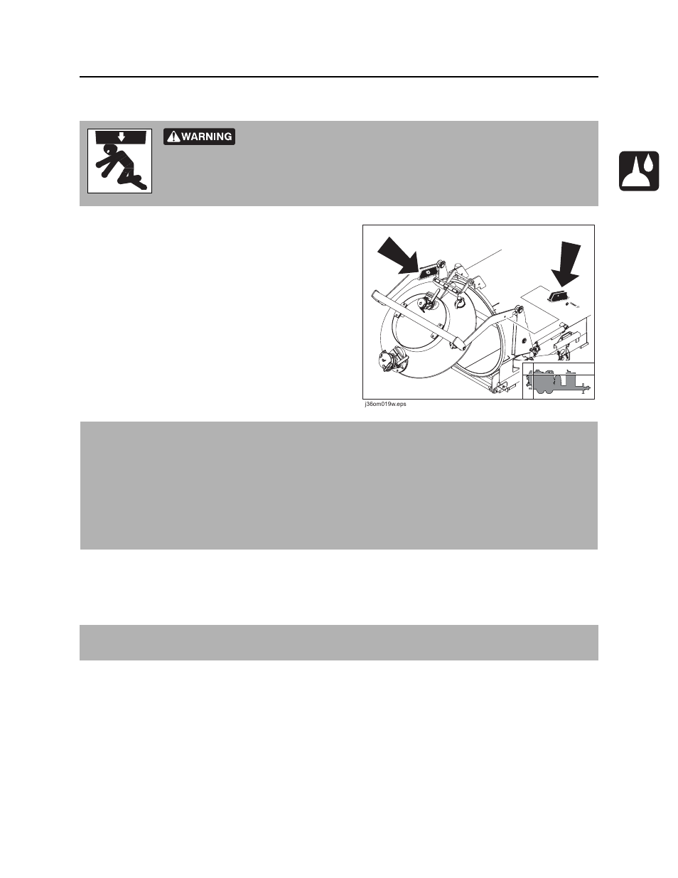 Working under raised tank door, Welding precaution, Washing precaution | Fx50 operator’s manual | Ditch Witch FXT50 User Manual | Page 76 / 141