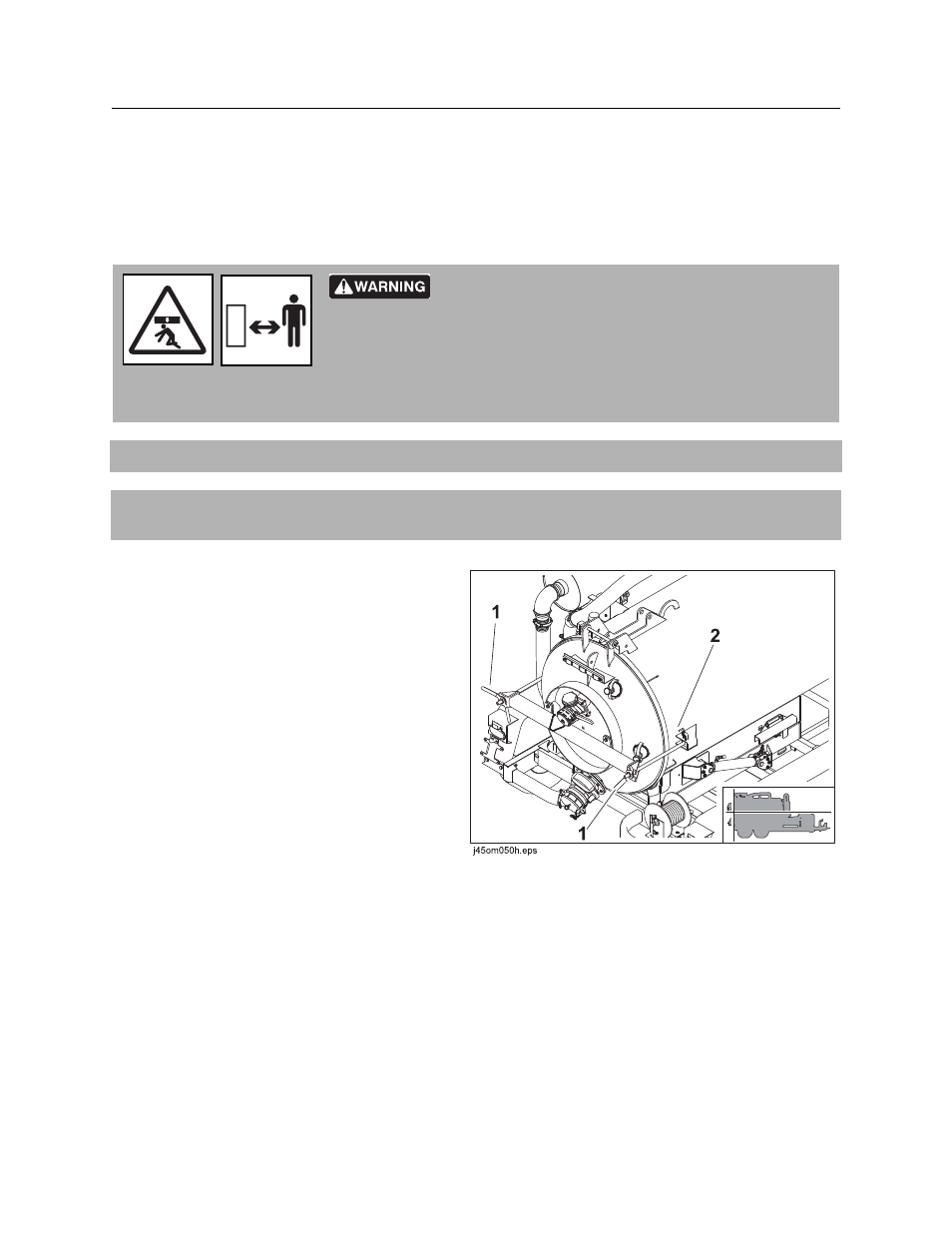 Open/close tank door, Standard door, Mv800 operator’s manual | Ditch Witch MV800 User Manual | Page 53 / 111