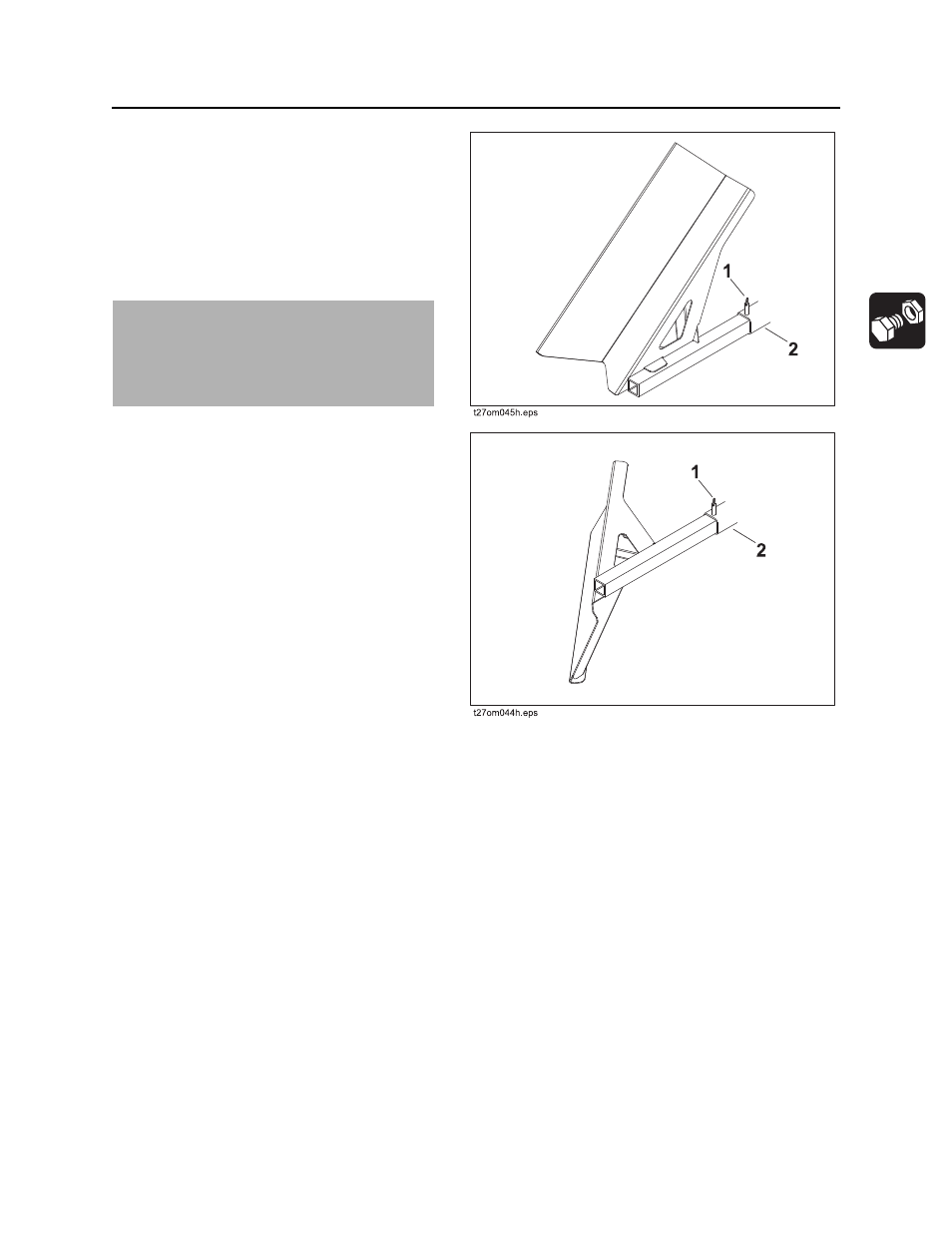 Backfill blade, Drilling attachment | Ditch Witch RT Line User Manual | Page 66 / 115