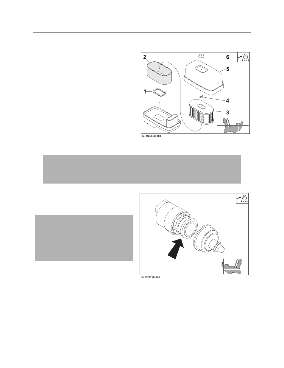 Check air filter elements | Ditch Witch RT Line User Manual | Page 79 / 115