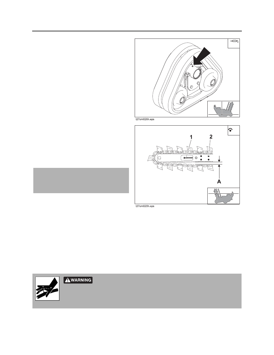 Lube wheel tracks, Check digging chain tension | Ditch Witch RT Line User Manual | Page 87 / 115