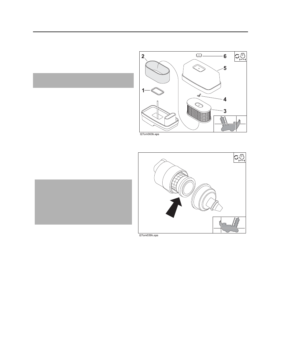 Change air filter elements | Ditch Witch RT Line User Manual | Page 91 / 115