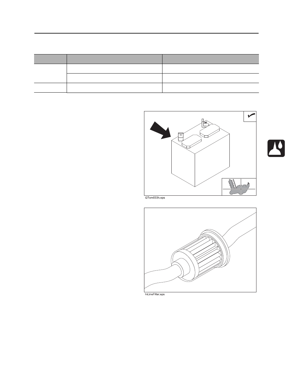 As needed, Check battery, Replace in-line fuel filter | Ditch Witch RT Line User Manual | Page 94 / 115