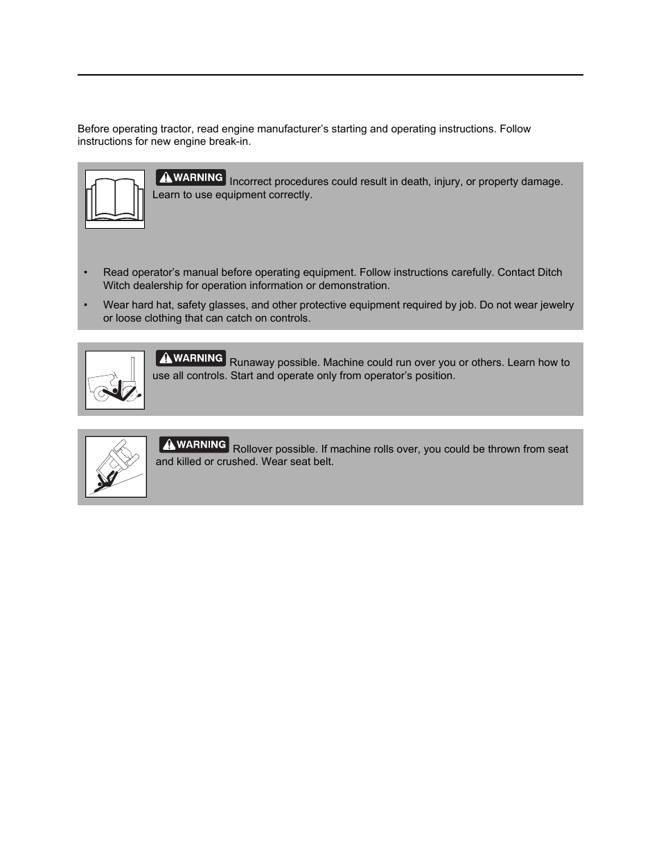 Start unit, Rt30 operator’s manual | Ditch Witch RT30 User Manual | Page 43 / 97