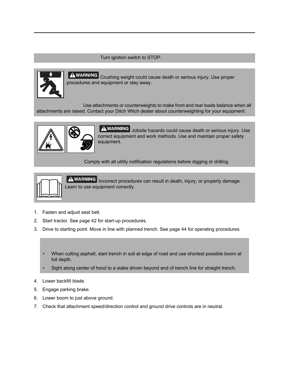 Setup, Rt30 operator’s manual | Ditch Witch RT30 User Manual | Page 55 / 97