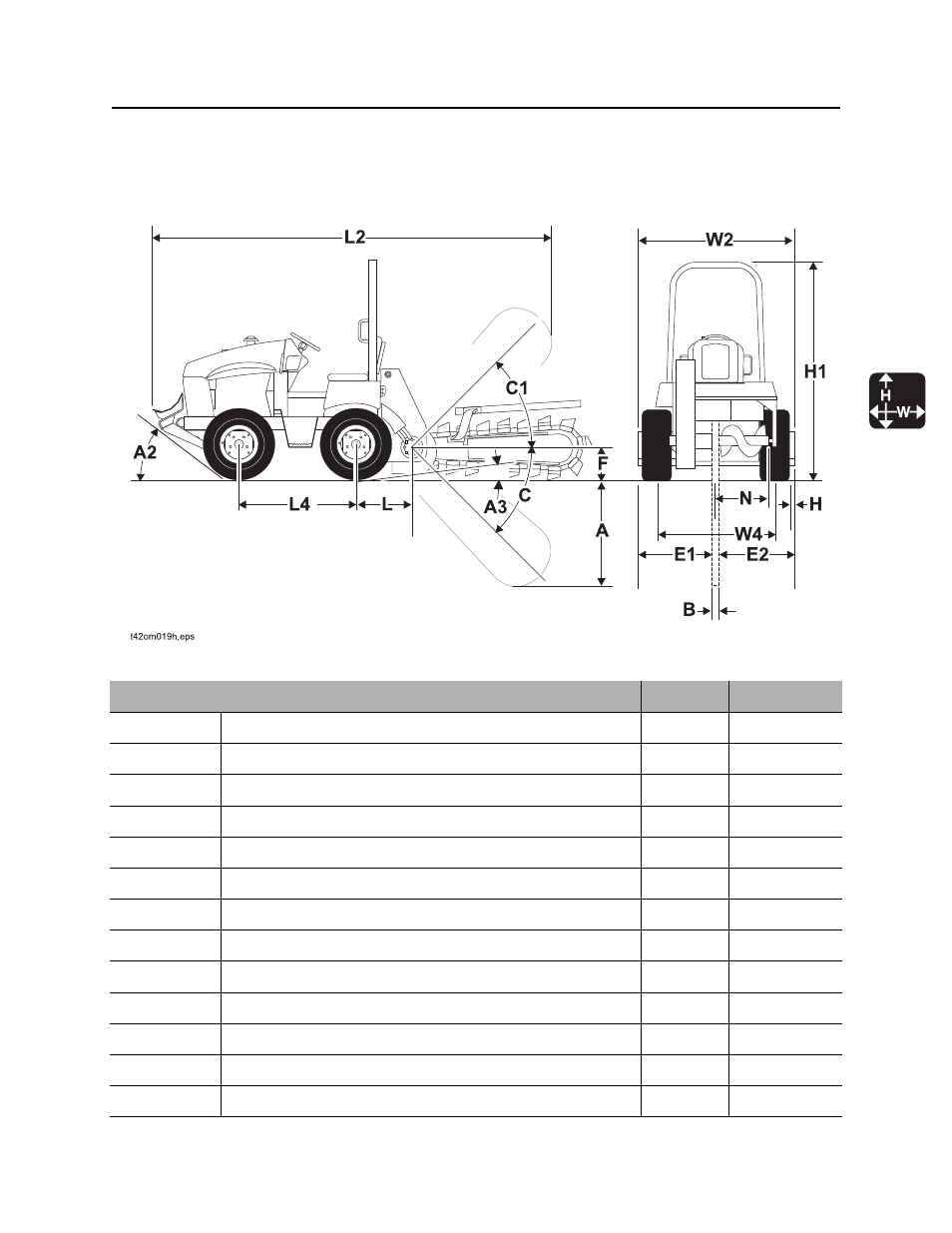Specifications, Rt45 tractor with h313 trencher, Rt45 operator’s manual | Ditch Witch RT45 User Manual | Page 180 / 203