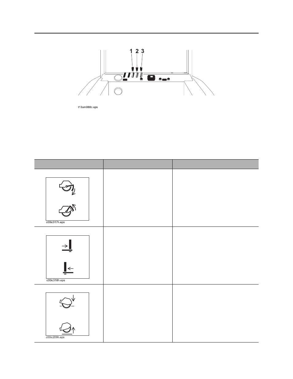 Saw controls, Rt55 t4i operator’s manual | Ditch Witch RT55 User Manual | Page 45 / 177