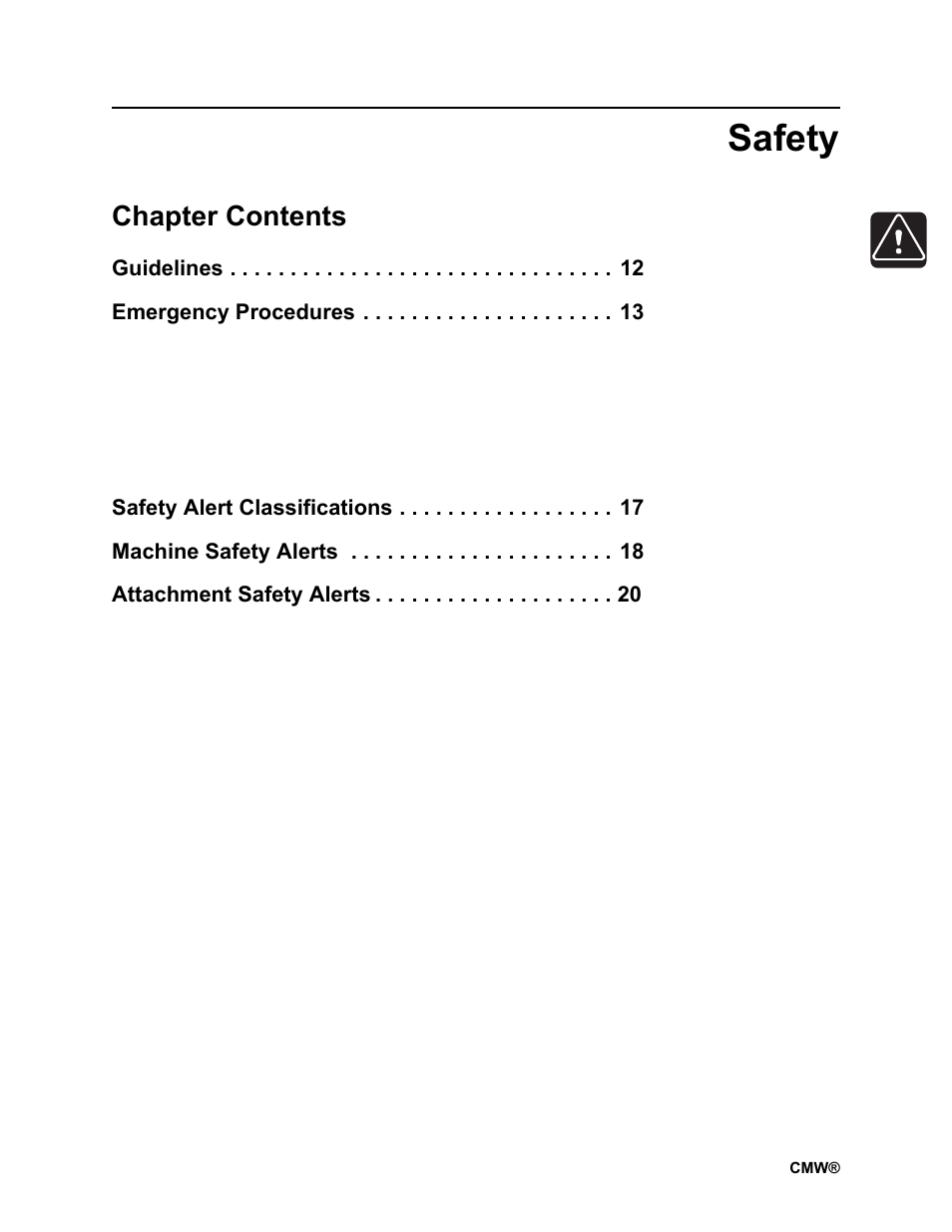 Safety, Chapter contents | Ditch Witch RT100 User Manual | Page 12 / 161