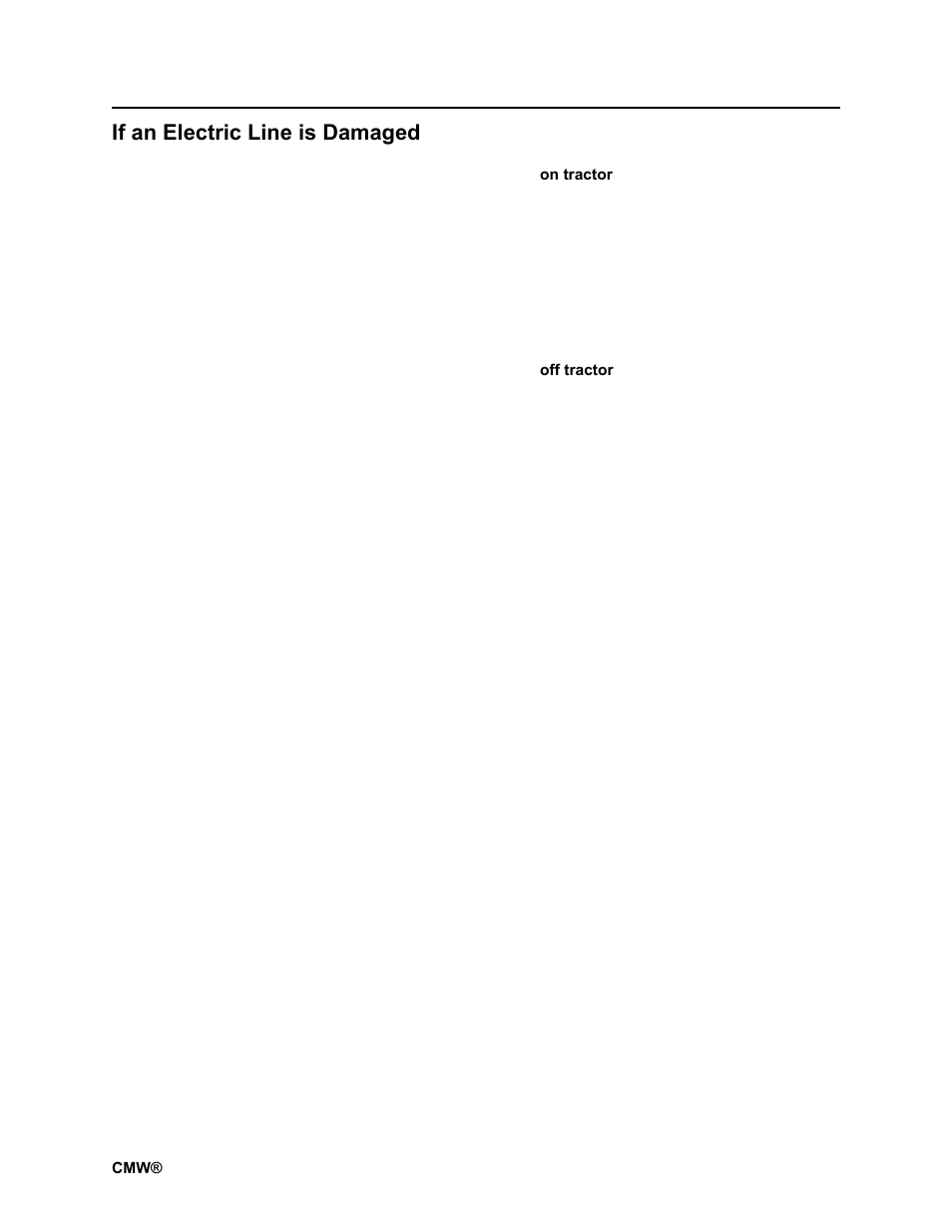 If an electric line is damaged, Rt100 powershift operator’s manual | Ditch Witch RT100 User Manual | Page 15 / 161