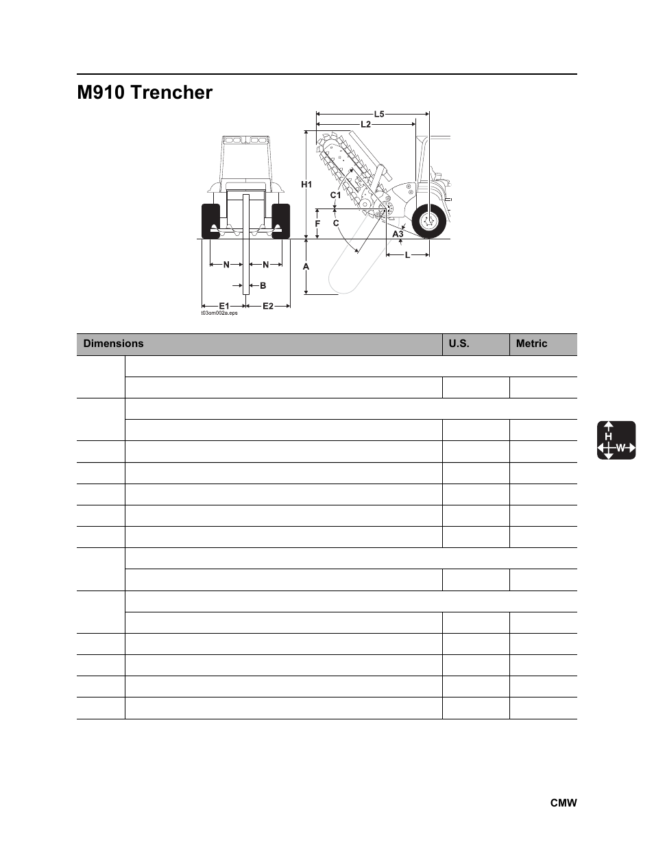 M910 trencher, Rt100 powershift operator’s manual | Ditch Witch RT100 User Manual | Page 150 / 161