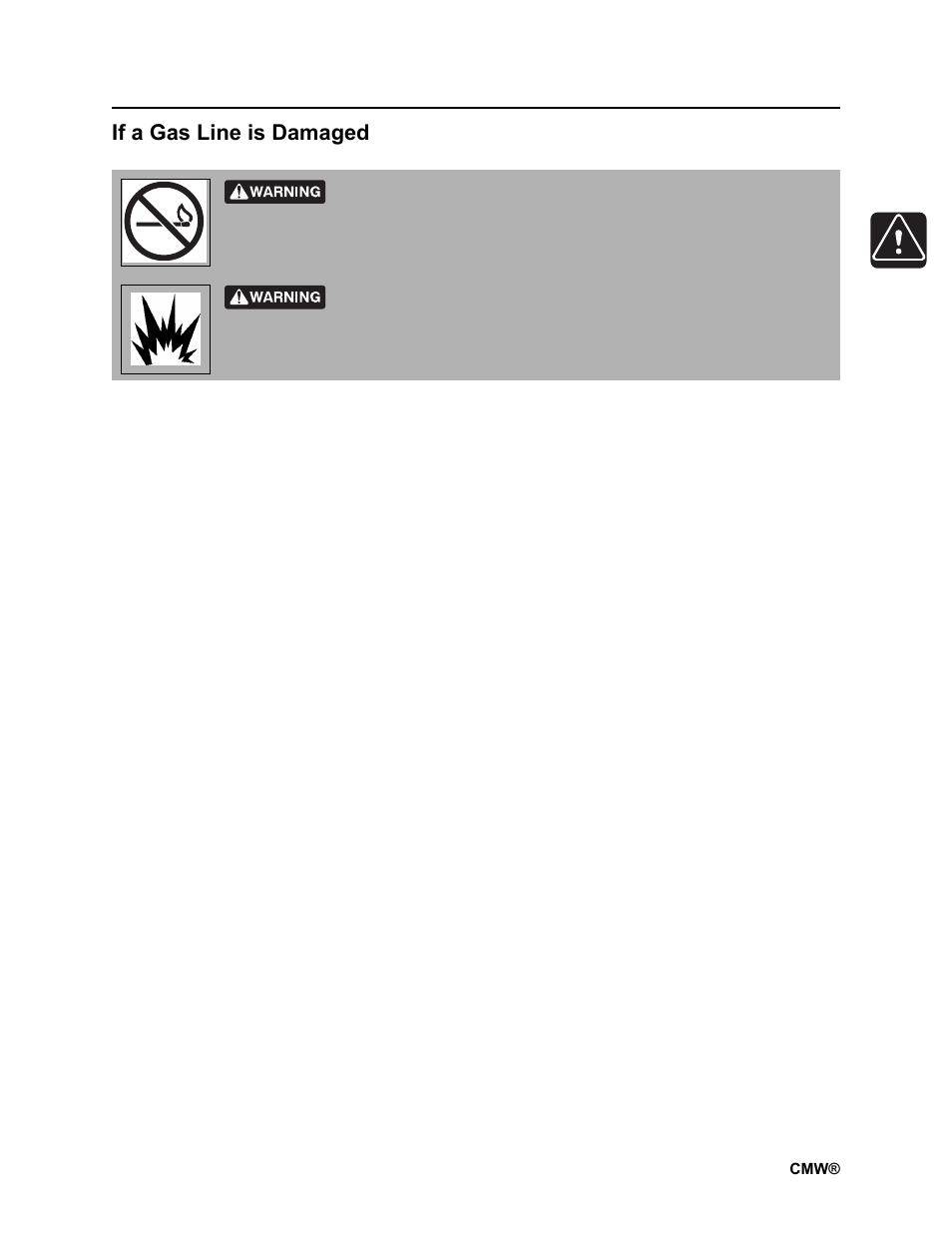 If a gas line is damaged, Rt100 powershift operator’s manual | Ditch Witch RT100 User Manual | Page 16 / 161