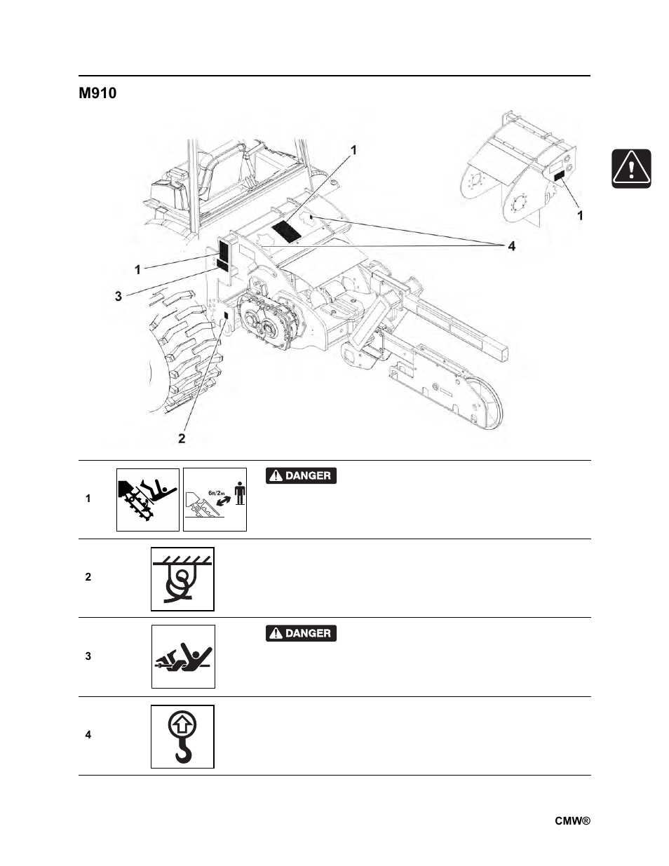 M910, Rt100 powershift operator’s manual | Ditch Witch RT100 User Manual | Page 22 / 161